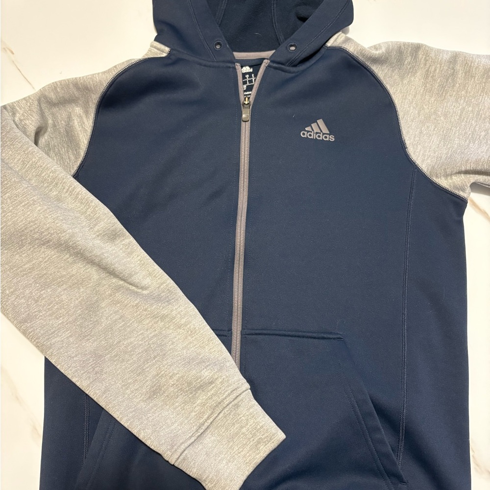 Adidas Dark Blue and Light Gray ClimaWarm Top